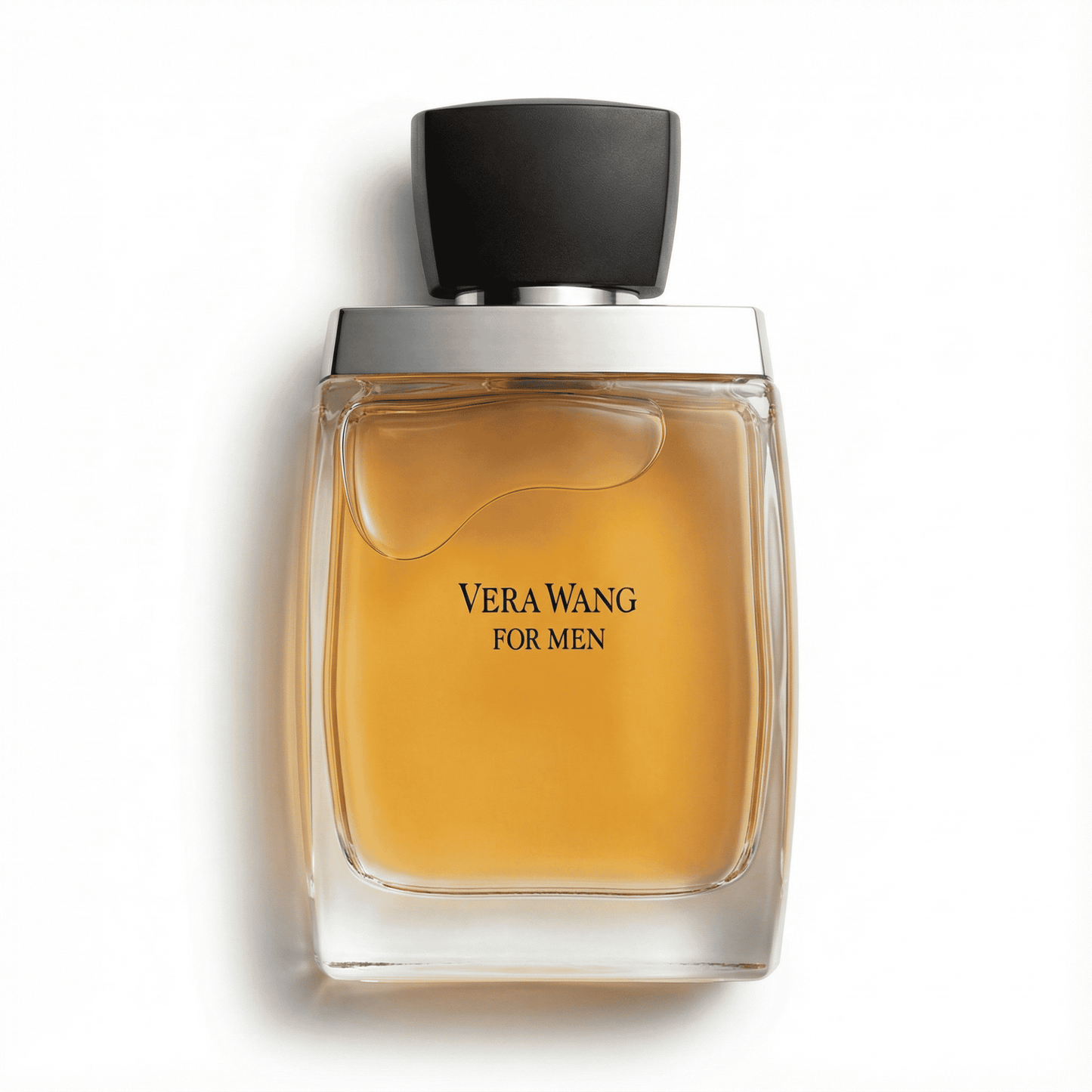 Luxurious men's fragrance bottle for Vera Wang; stylish and sophisticated scent.